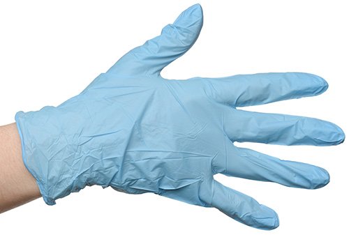 Перчатки нитриловые MediOk, размер L, голубые, 200 штук в упаковке - фото №1