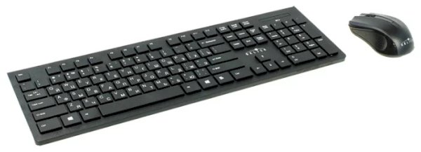 Комплект: клавиатура и мышь Oklick 250M, USB, черный