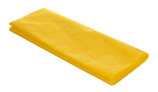 Скатерть нетканая 120х140 см желтая 50 штук в упаковке - фото №1