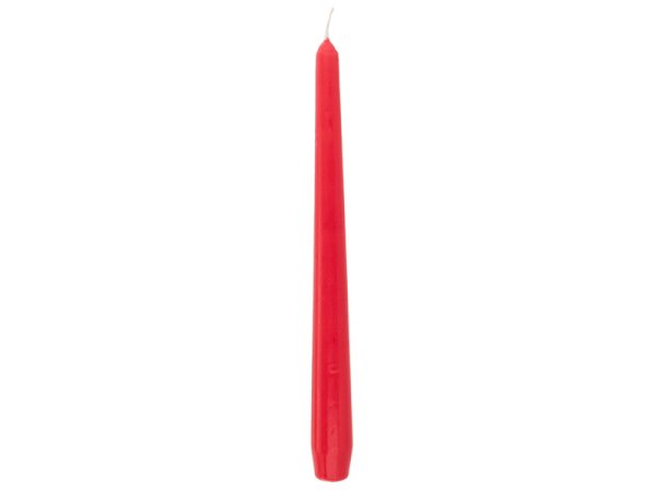 Свеча коническая Pap Star, диаметр 2,2 см, высота 25 см, красная, 50 штук в упаковке
