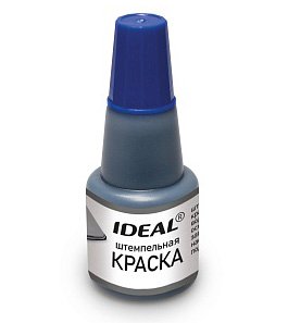 Краска штемпельная IDEAL by Trodat 7711, синяя, на водной основе, 24 мл