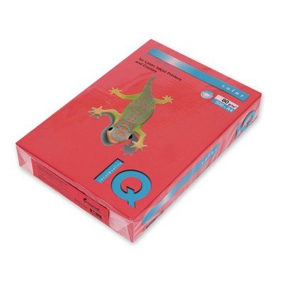 Бумага А4 IQ Color, 80 г/кв.м, кораллово-красная, 500 листов в пачке