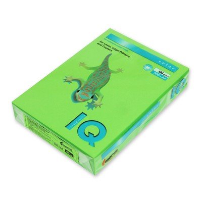 Бумага А4 IQ Color, 80 г/кв.м, ярко-зеленая, 500 листов в пачке