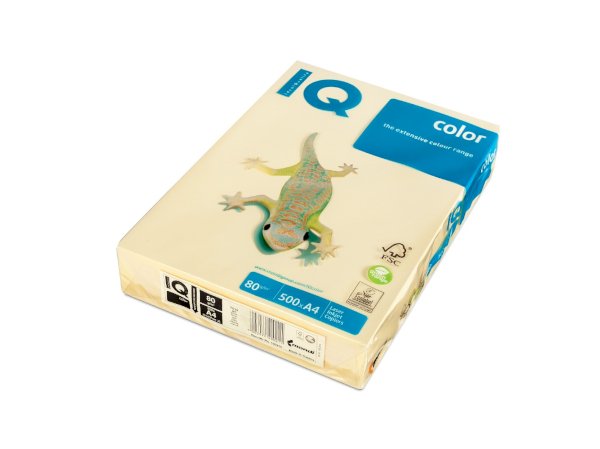 Бумага А4 IQ Color, 80 г/кв.м, желтый (YE23), 500 листов в пачке, 5 пачек в коробке