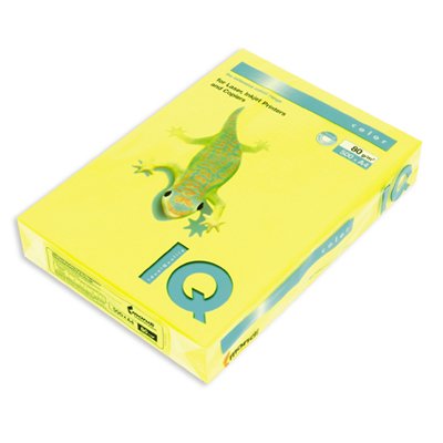 Бумага А4 IQ Color, 80 г/кв.м, лимонно-желтая, 500 листов в пачке