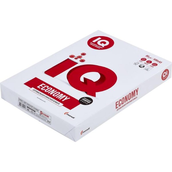 Бумага А3 IQ Economy, 80 г/м, 500 листов в пачке