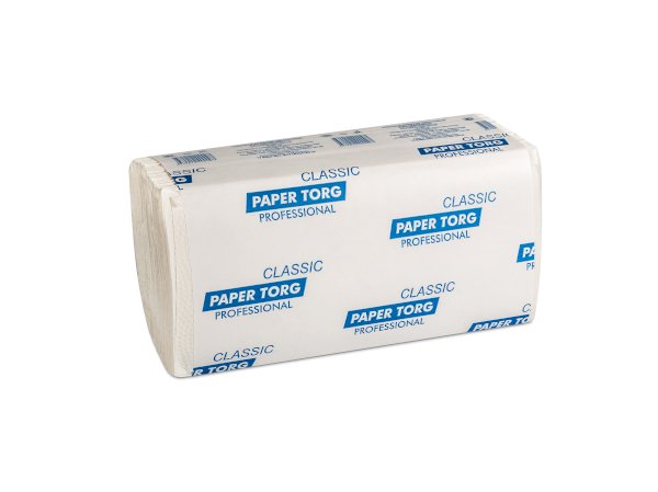 Полотенца бумажные листовые 1-слойные V-сложения 250 листов в упаковке