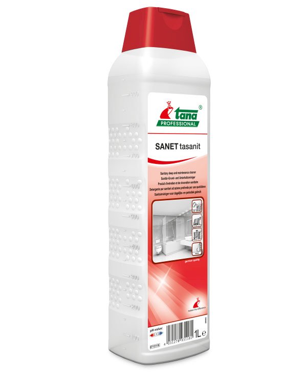 Кислотное средство для уборки в санитарных зонах TANA Sanet tasanit, 1 л, в упаковке 10 штук