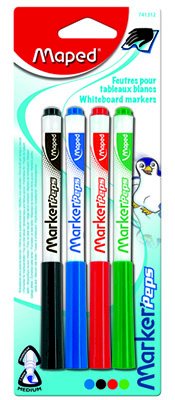 Набор маркеров для белых досок Maped Pep's, 1,5-2,5 мм, 4 цвета