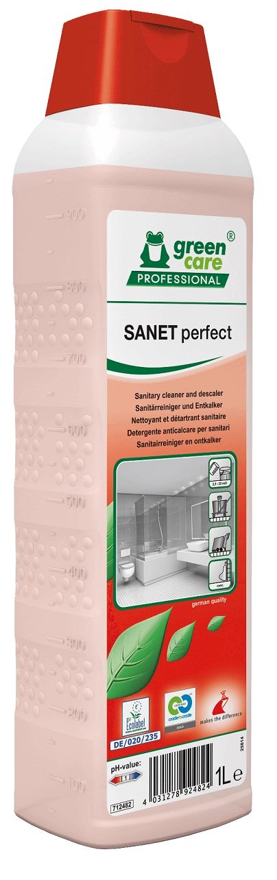 Эко средство для уборки санитарных зон green care PROFESSIONAL Sanet perfect, 1 л, в упаковке 10 штук