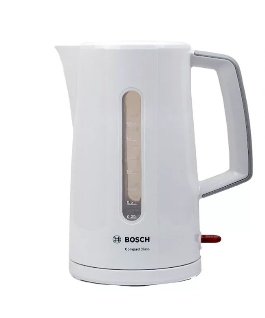 Чайник электрический Bosch TWK3A011, 2400 Вт, белый пластиковый