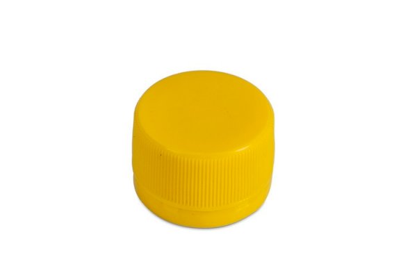 Пробка для бутылки ПЭТ с узким горлом, d=28 мм, желтая