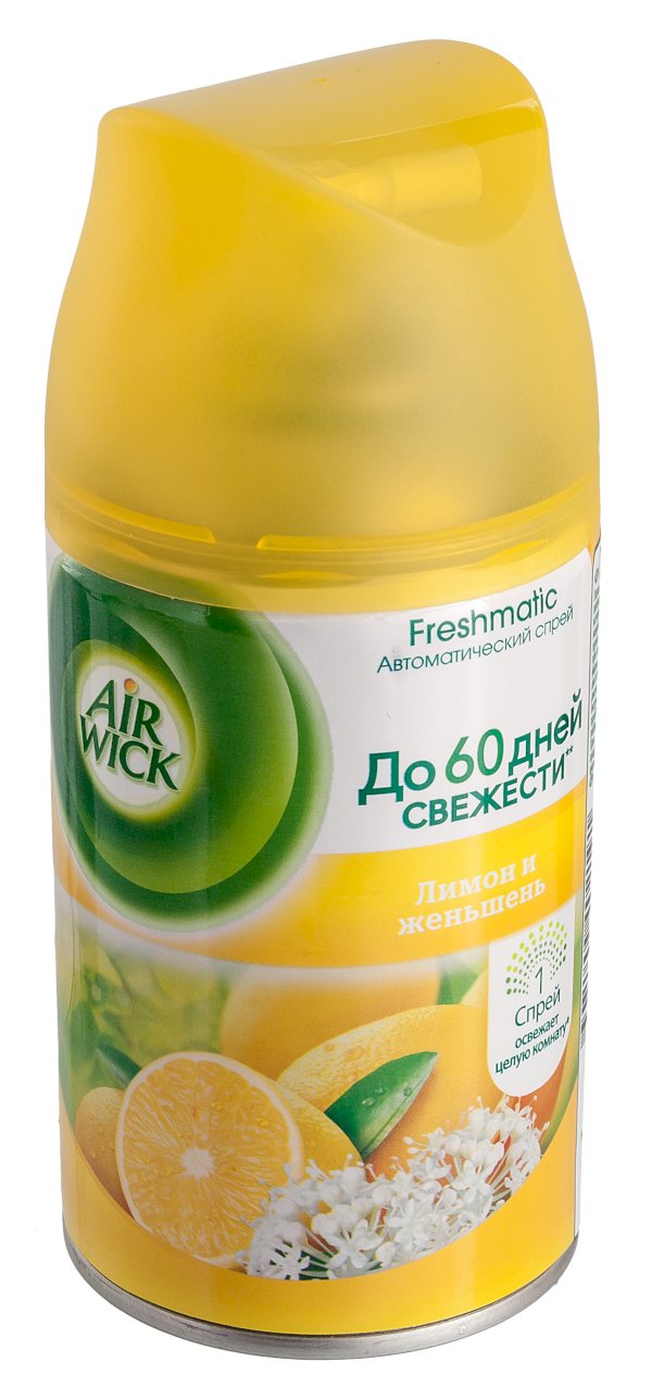 Освежитель воздуха для диспенсера AirWick лимон и женьшень 250 мл  