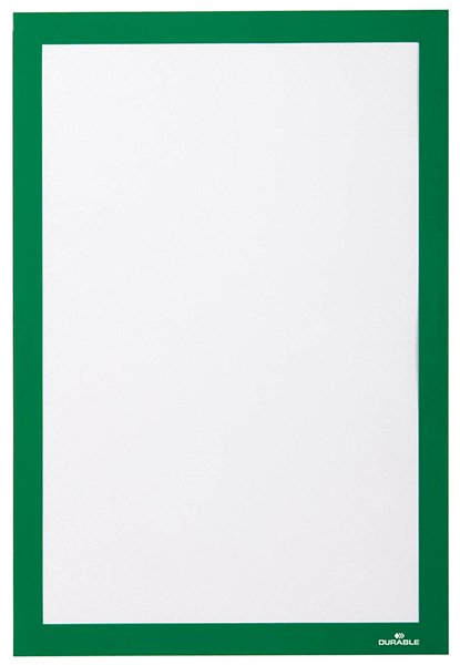 Рамка информационная самоклеящаяся Durable Duraframe, А4, зеленый - фото №1