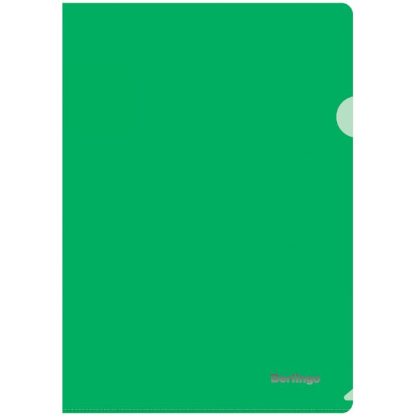 Папка-уголок Berlingo А4 180мкм, прозрачная зеленая