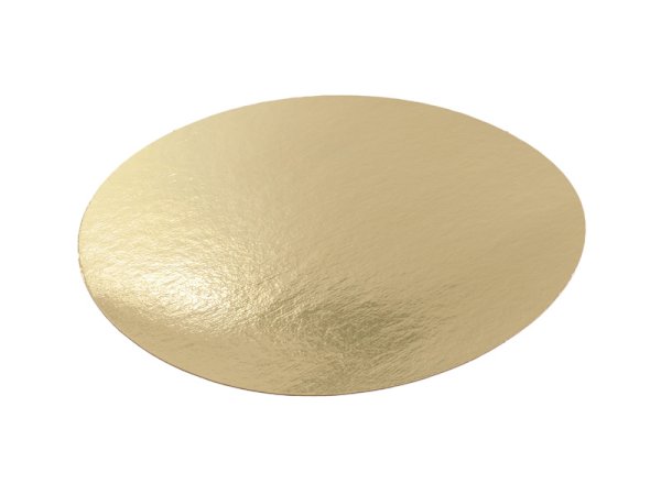 Подложка ламинированная круглая, диаметр 300 мм, золото, 1-сторонняя, 100 штук
