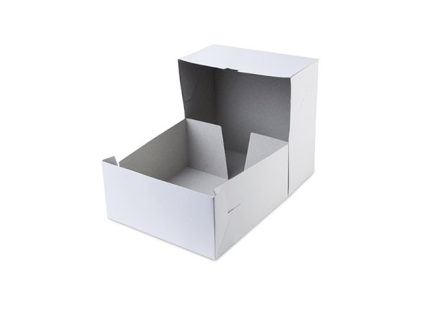 Коробка для торта, 255х255х120 мм, картон, без печати, 420 г/кв.м, 50 штук в коробке