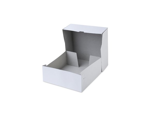 Коробка для торта, 225х225х90 мм, картон, без печати, 280 г/кв.м, 100 штук в упаковке