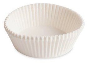 Бумажная форма для пирожных, диаметр 60 мм, высота 25 мм, круглая, белая, 1000 штук