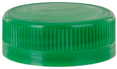 Крышка для бутылки ПЭТ с широким горлом 38 мм, зеленая, 100 штук в упаковке