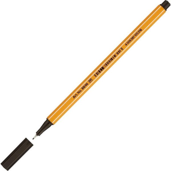 Ручка капиллярная Stabilo черная, 0,4 мм