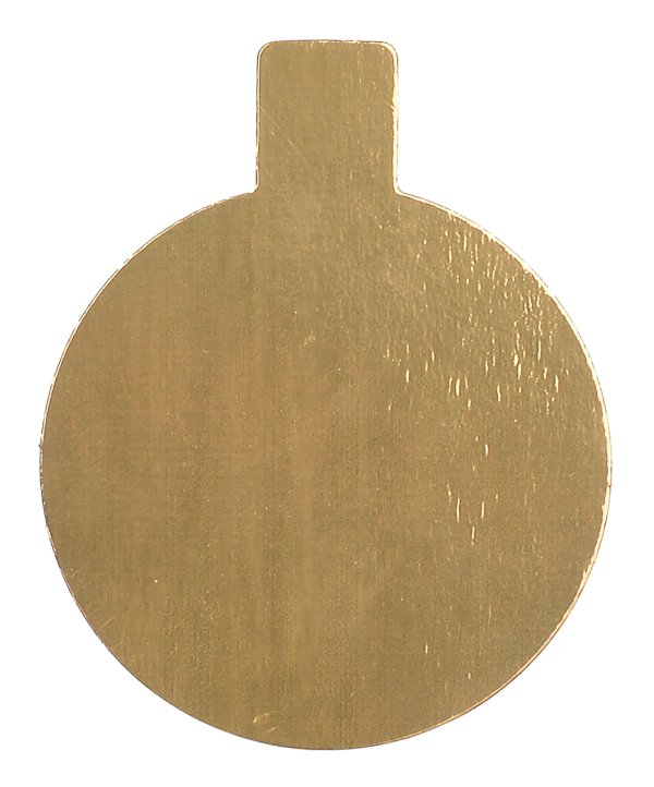 Подложка с держателем, диаметр 80 мм, 1-сторонняя, 0,8 мм, золотая, 100 штук