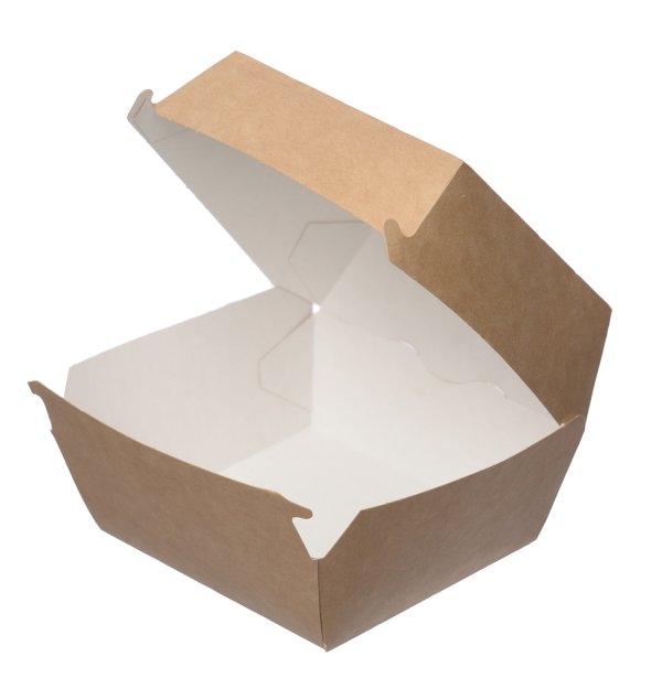 Коробка для гамбургера Оригамо 94х94х70 мм (S), крафт, в упаковке 250 штук - фото №1