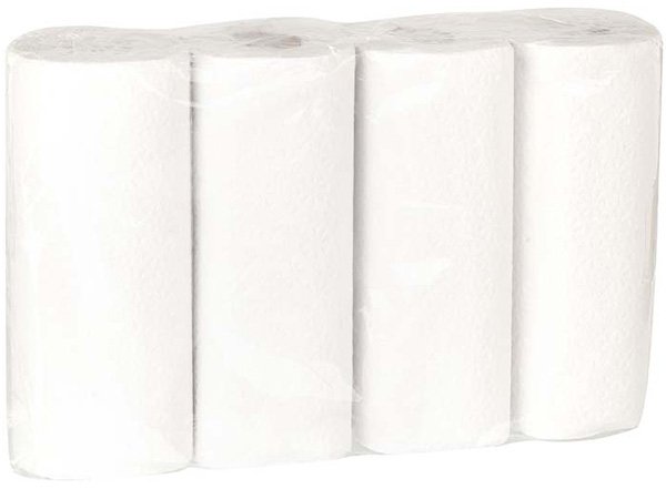 Полотенца бумажные Veiro Professional Comfort, 2-слойные, в рулонах, белые, 4 рулона в упаковке