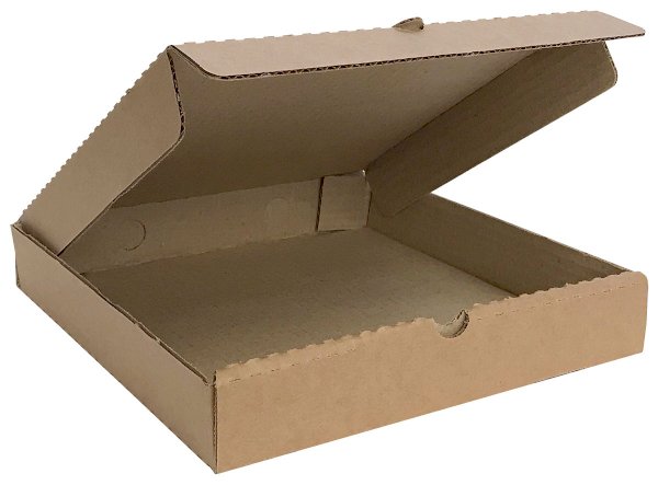 Коробка под пиццу 250х250х40 мм, бурый, 50 штук - фото №1
