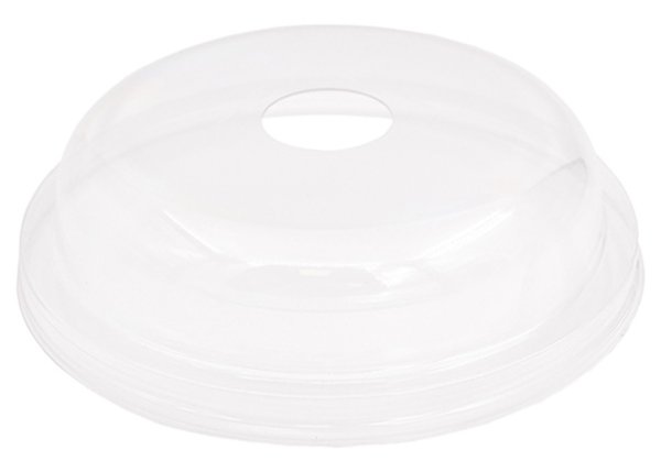 Крышка для стакана Pet, диаметр 96 мм, прозрачная, сфера с отверстием, 50 штук