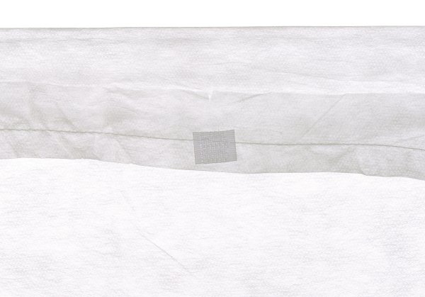 Халат из нетканого материала, 110 см, на липучке, размер 52-54, белый, 10 штук в упаковке