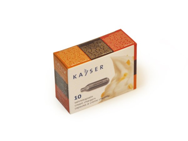 Баллончик для сифона для взбивания сливок (N20) «KAYSER», 10 упаковок в коробке