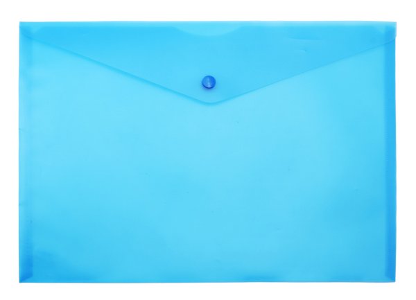 Пaпка-конверт на кнопке Workmate А4, 180 мкм, синяя