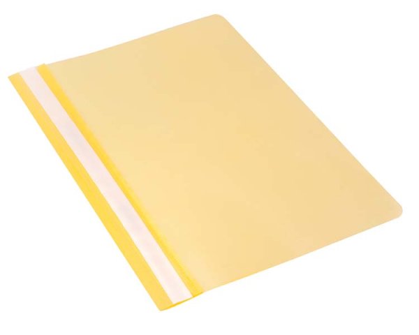 Папка-скоросшиватель Workmate А4, 120 мкм, желтая, 25 штук - фото №1