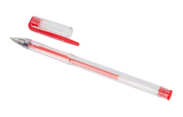 Ручка гелевая Workmate, красная, диаметр 0,5 мм, толщина линии 0,3 мм, 50 штук