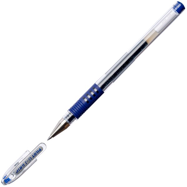 Ручка гелевая Pilot BLGP-G1-5, синяя с резиновой манжетой