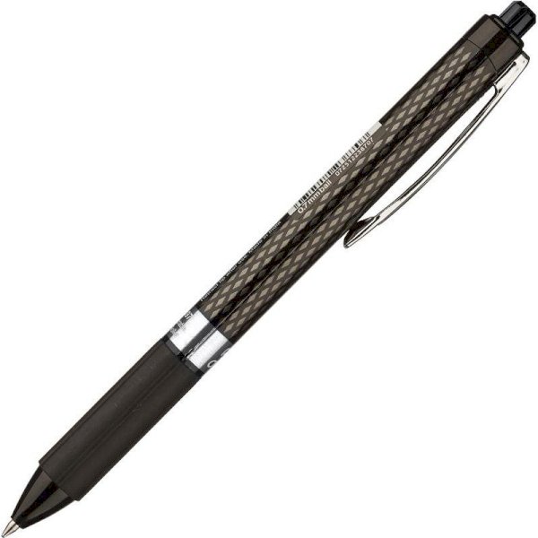 Ручка гелевая автоматическая Pentel OhGel черная, толщина линии 0,35 мм, диаметр 0,7 мм - фото №1