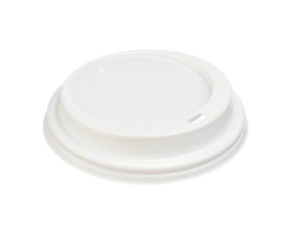 Крышка для стакана с отверстием, диаметр 90 мм, белая, 100 штук