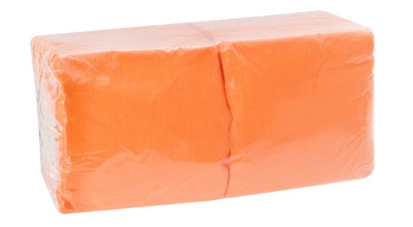 Салфетки бумажные, 33х33 см, 1-слойные, оранжевые, 300 листов в упаковке