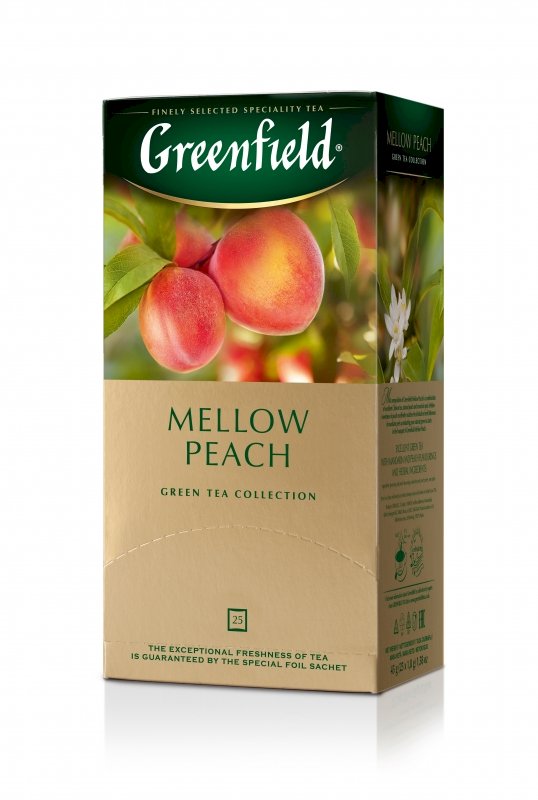 Чай зеленый Greenfield Peach Mellow 25 пак/упак *10