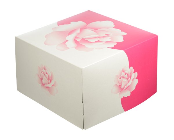 Коробка для торта (на 2,5кг) "Роза" 300х300х190 КРЫШКА *50