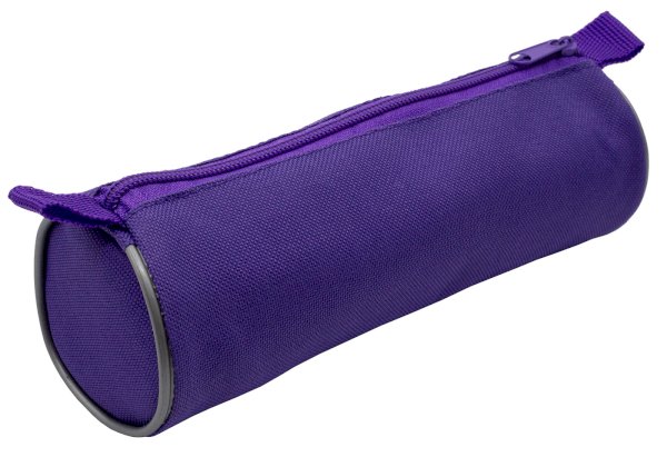 Пенал-тубус на молнии ПандаРог фиолетовый, однотонный, 210х50 мм, ткань - фото №1