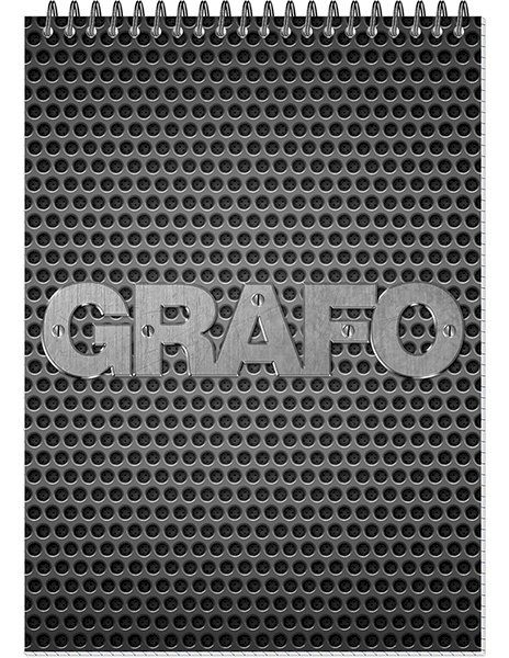 Блокнот Графо, А4, 50 листов, на гребне, обложка макулатурный картон