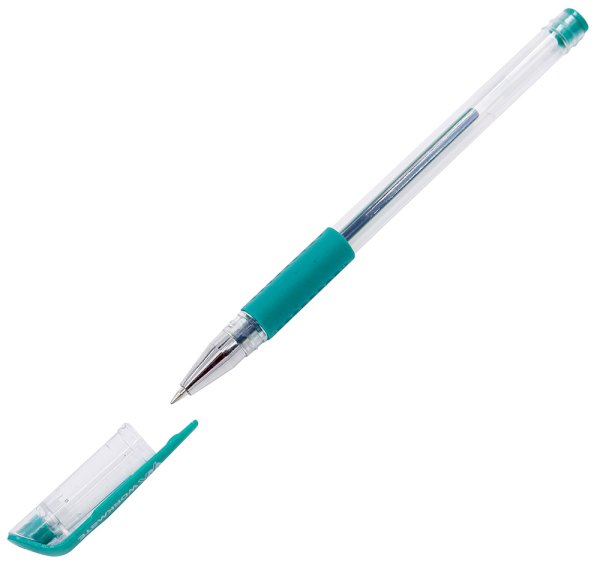 Ручка гелевая Workmate, зеленая, с резиновым упором, толщина линии 0,5 мм, 50 штук