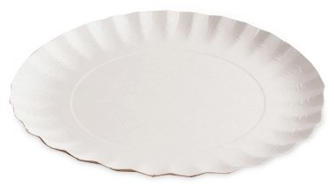 Тарелки бумажные одноразовые, круглые, диаметр 205 мм, белый, ламинированный картон, 600 штук