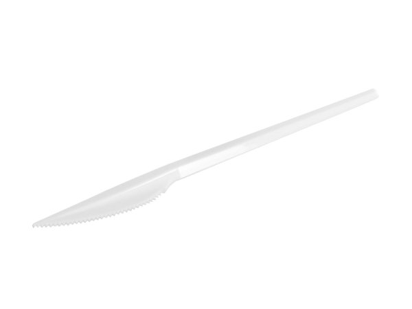 Нож столовый Стандарт, 165 мм, белый, 200 штук в упаковке