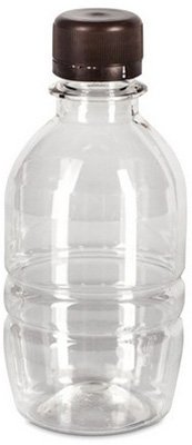 Бутылка ПЭТ без крышки 250 мл, узкое горло 28 мм, прозрачная, 200 штук в упаковке