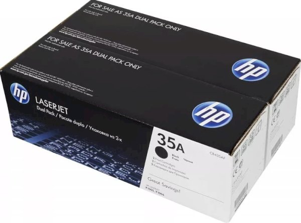 Двойная упаковка картриджей HP 35A черный [cb435af]