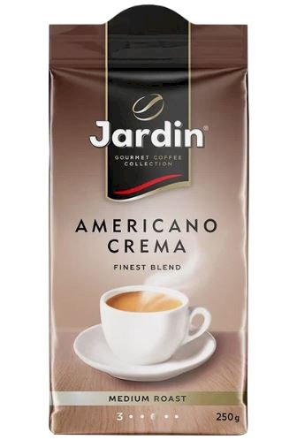 Jardin Americano Crema, 250 г, кофе молотый, жареный, премиум, 12 штук в упаковке