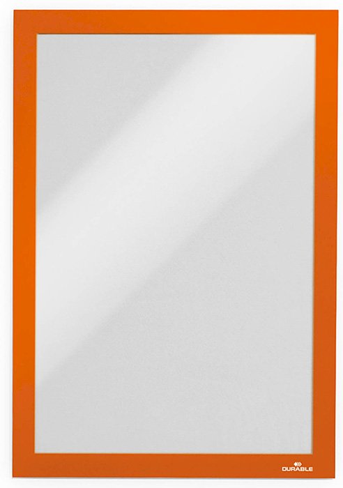 Рамка информационная самоклеящаяся Durable Duraframe, А4, оранжевый - фото №1